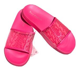 New Juicy Couture Wryter Pink Slide Sandals
